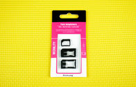 नैनो प्लास्टिक ABS दोहरी सिम कार्ड एडाप्टर, 4FF करने के लिए 3FF 1.5 x 1.2cm