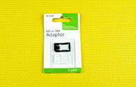 काले प्लास्टिक ABS माइक्रो सिम कार्ड अनुकूलक / नैनो मिनी सिम एडाप्टर के लिए
