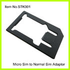 IPhone 4 के लिए सामान्य सिम एडाप्टर के लिए कस्टम प्लास्टिक काले माइक्रो