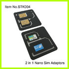 3FF - 2FF सेल फोन के सिम कार्ड एडाप्टर, सामान्य काले प्लास्टिक ABS