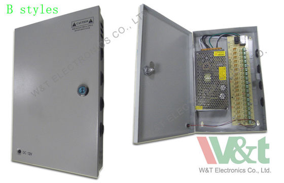 18 चैनल 12 वी डीसी 180W कैमरा बिजली की आपूर्ति वितरण बॉक्स PTZ / DVR के लिए