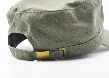 Blank Cotton Military Army Green Cap Customized Lining With Metal Buckle