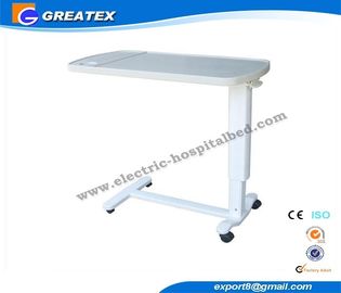 Medical Movable Adjustable hospital bedside tables with Wheels for Clinic , Home