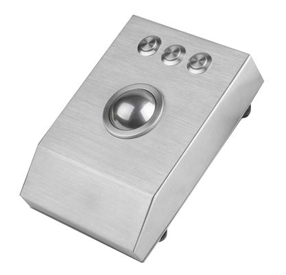 Rugged metal Stainless steel desktop 38mm laser trackball with 1200 DPI resolution