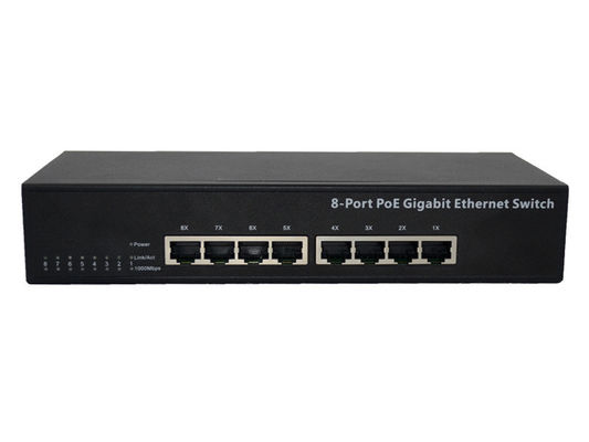 8 बंदरगाह RJ45 बंदरगाह डेस्कटॉप PoE के आईईईई 802.3x 10/100 / 1000M स्विच